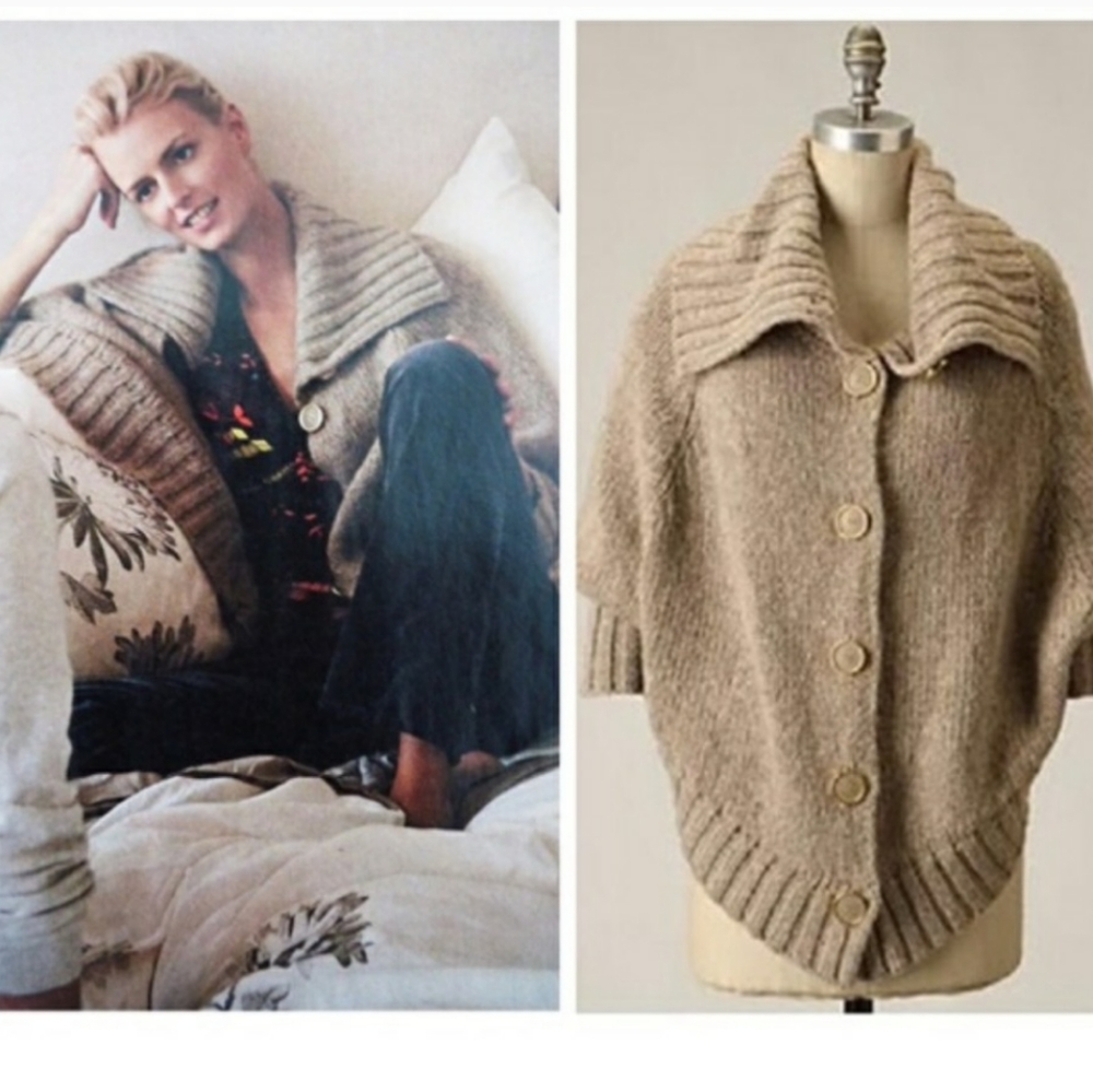 Anthropologie batwing poncho cardigan by Sleeping On Snow